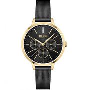  Shop Authentic Hugo Boss Symphony Black Dial Black Mesh Bracelet Watch for Women - 1502601 - Luxxuri