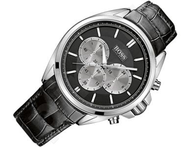  Shop Authentic Hugo Boss Driver Black Dial Black Leather Strap Watch for Men - 1512879 - Luxxuri