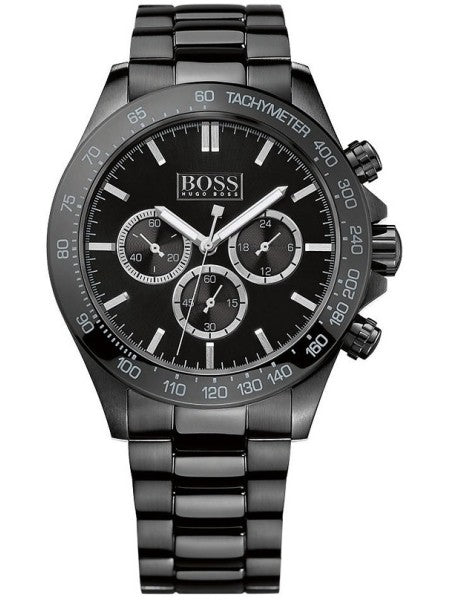  Shop Authentic Hugo Boss Ikon Chronograph Black Dial Black Steel Strap Watch for Men - 1512961 - Luxxuri