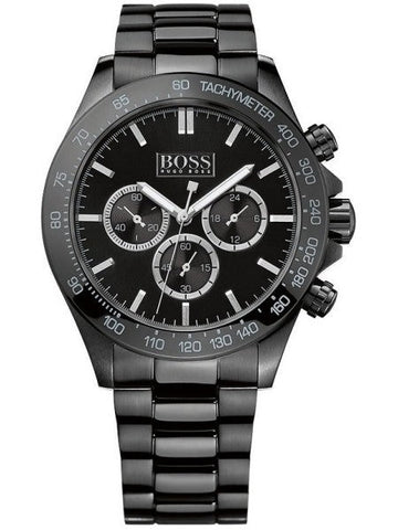  Shop Authentic Hugo Boss Ikon Chronograph Black Dial Black Steel Strap Watch for Men - 1512961 - Luxxuri