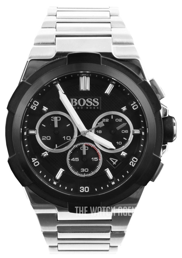  Shop Authentic Hugo Boss Supernova Chronograph Black Dial Silver Steel Strap Watch for Men - 1513359 - Luxxuri