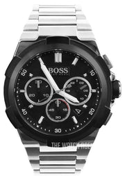  Shop Authentic Hugo Boss Supernova Chronograph Black Dial Silver Steel Strap Watch for Men - 1513359 - Luxxuri
