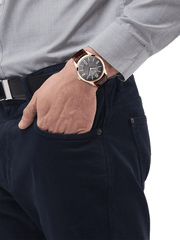  Shop Authentic Hugo Boss Ambassador Grey Dial Brown Leather Strap Watch for Men - 1513387 - Luxxuri