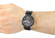  Shop Authentic Hugo Boss Rafale Chronograph Black Dial Black Leather Strap Watch For Men - 1513390 - Luxxuri