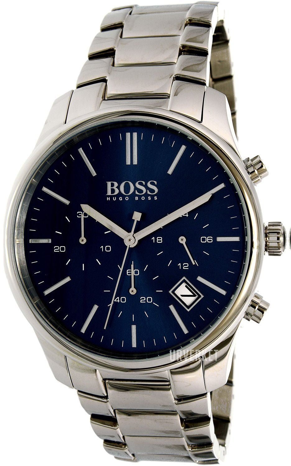  Shop Authentic Hugo Boss Commander Blue Dial Silver Steel Strap Watch for Men - 1513434 - Luxxuri
