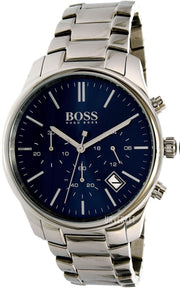  Shop Authentic Hugo Boss Commander Blue Dial Silver Steel Strap Watch for Men - 1513434 - Luxxuri