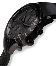  Shop Authentic Hugo Boss Rafale Chronograph Black Dial Black Leather Strap Watch For Men - 1513456 - Luxxuri