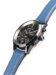  Shop Authentic Hugo Boss Grand Prix Chronograph Black Dial Blue Leather Strap Watch for Men - 1513563 - Luxxuri