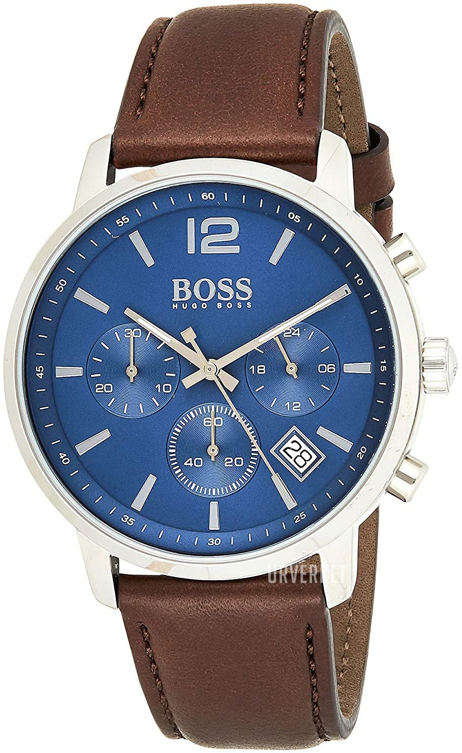  Shop Authentic Hugo Boss Attitude Blue Dial Brown Leather Strap Watch for Men - 1513606 - Luxxuri