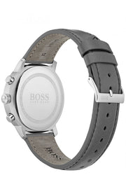  Shop Authentic Hugo Boss Attitude Grey Dial Grey Leather Strap Watch for Men - 1513658 - Luxxuri