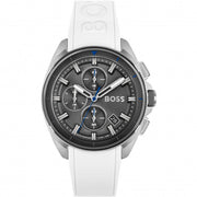  Shop Authentic Hugo Boss Volane Grey Dial White SIlicone Strap Watch for Men - 1513948 - Luxxuri