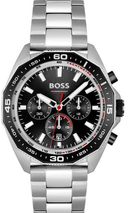  Shop Authentic Hugo Boss Intensity Chronograph Black Dial Silver Steel Strap Watch For Men - 1513680 - Luxxuri