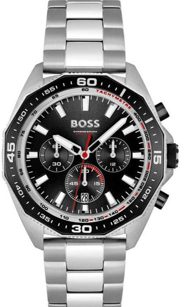  Shop Authentic Hugo Boss Intensity Chronograph Black Dial Silver Steel Strap Watch For Men - 1513680 - Luxxuri