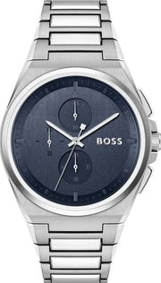  Shop Authentic Hugo Boss Steer Chronograph Blue Dial Silver Steel Strap Watch For Men - 1514048 - Luxxuri