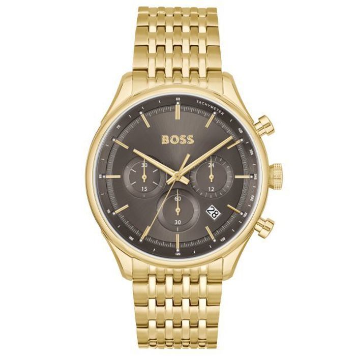  Shop Authentic Hugo Boss Gregor Chronograph Brown Dial Gold Steel Strap Watch For Men - 1514051 - Luxxuri