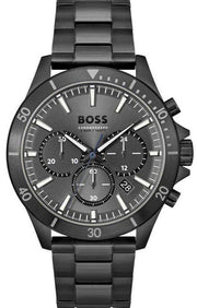  Shop Authentic Hugo Boss Troper Chronograph Grey Dial Grey Steel Strap Watch For Men - 1514058 - Luxxuri