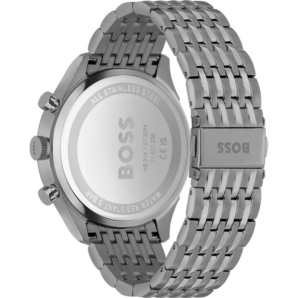  Shop Authentic Hugo Boss Gregor Chronograph Blue Dial Grey Steel Strap Watch For Men - 1514083 - Luxxuri