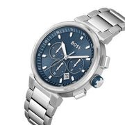  Shop Authentic Hugo Boss One Chronograph Blue Dial Silver Steel Strap Watch For Men - 1513999 - Luxxuri