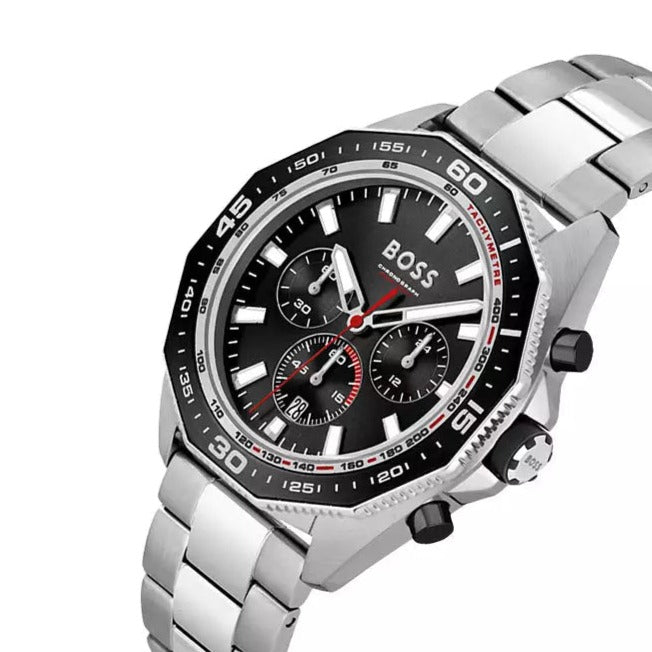  Shop Authentic Hugo Boss Intensity Chronograph Black Dial Silver Steel Strap Watch For Men - 1513680 - Luxxuri