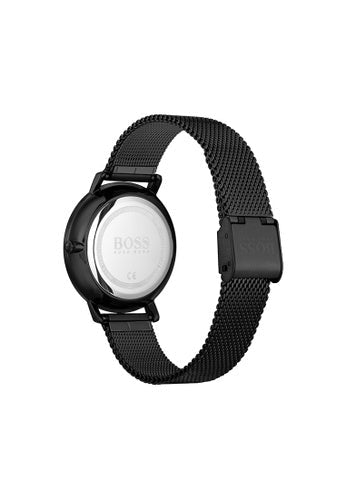  Shop Authentic Hugo Boss Infinity Black Dial Black Mesh Bracelet Watch for Women -1502521 - Luxxuri