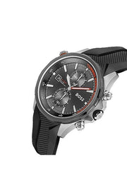  Shop Authentic Hugo Boss Globetrotter Grey Dial Black Silicone Strap Watch for Men - 1513931 - Luxxuri