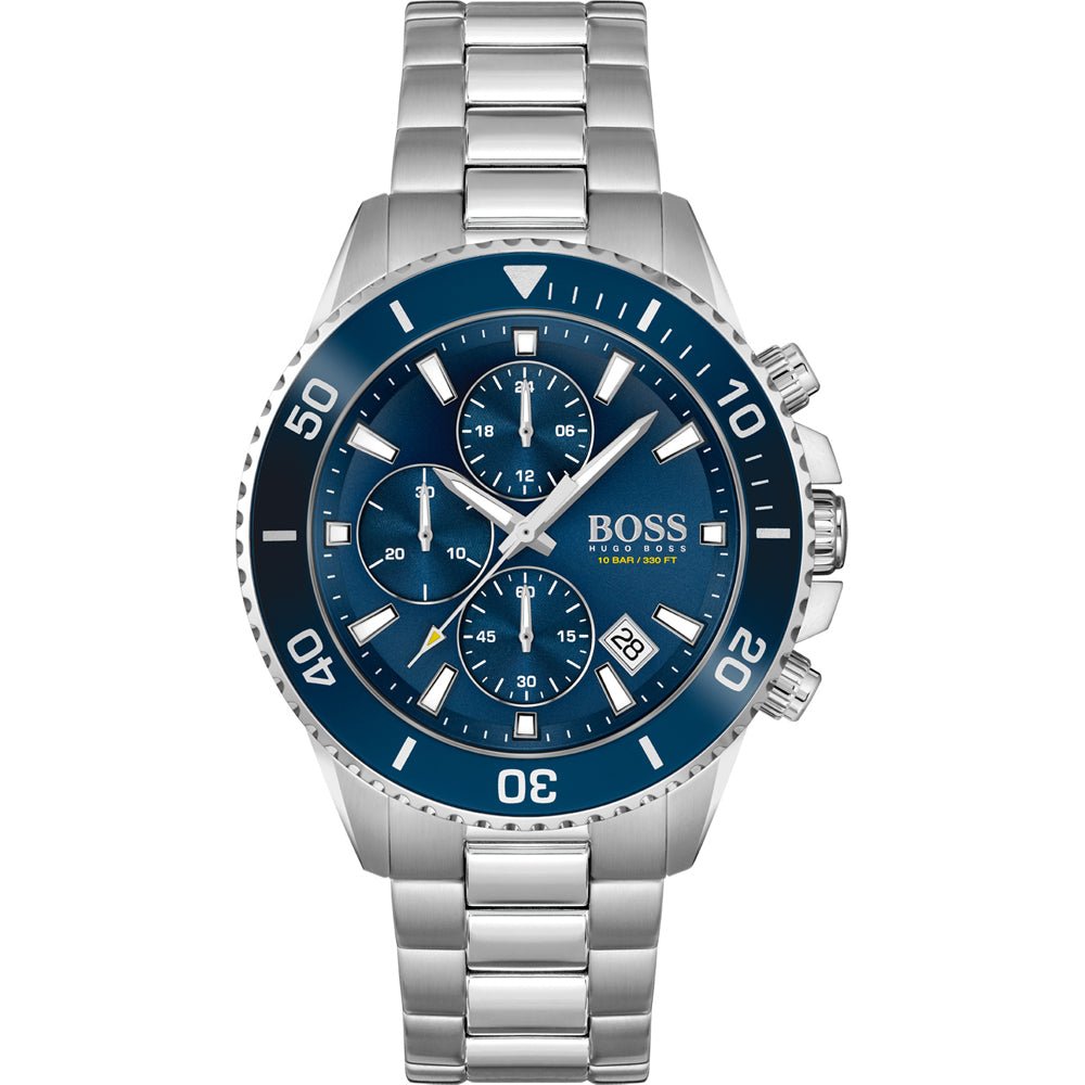  Shop Authentic Hugo Boss Admiral Blue Dial Silver Steel Strap Watch for Men - 1513907 - Luxxuri