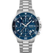  Shop Authentic Hugo Boss Admiral Blue Dial Silver Steel Strap Watch for Men - 1513907 - Luxxuri