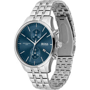  Shop Authentic Hugo Boss Associate Blue Dial Silver Steel Strap Watch for Men - 1513839 - Luxxuri