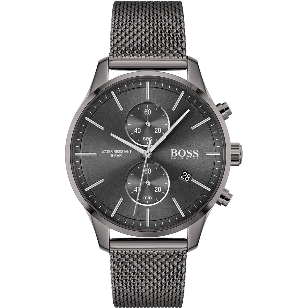  Shop Authentic Hugo Boss Associate Black Dial Black Mesh Bracelet Watch for Men - 1513769 - Luxxuri