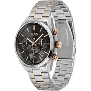  Shop Authentic Hugo Boss Champion Chronograph Black Dial Two Tone Steel Strap Watch for Men - 1513819 - Luxxuri