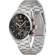  Shop Authentic Hugo Boss Grand Prix Black Dial Two Tone Steel Strap Watch for Men - 1513473 - Luxxuri