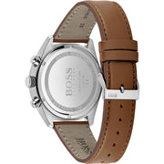  Shop Authentic Hugo Boss Grandmaster Grey Dial Brown Leather Strap Watch for Men - 1513882 - Luxxuri