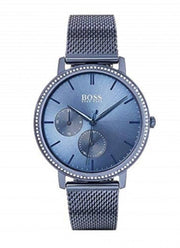  Shop Authentic Hugo Boss Infinity Blue Dial Blue Mesh Bracelet Watch for Women - 1502518 - Luxxuri