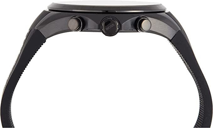  Shop Authentic Hugo Boss Distinct Black Dial Black Silicone Strap Watch for Men - 1513859 - Luxxuri