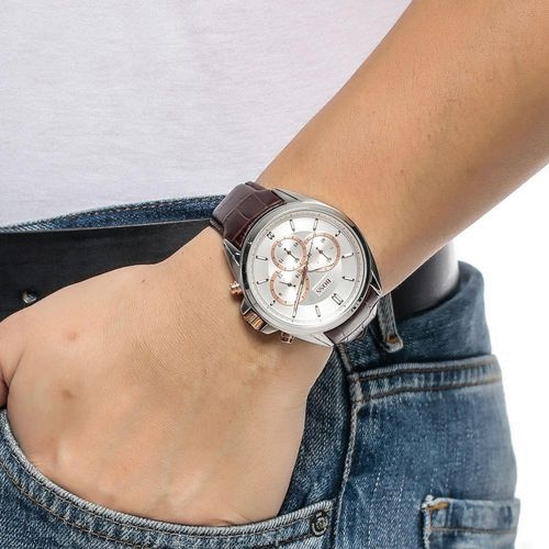  Shop Authentic Hugo Boss Driver Quartz Silver Dial Brown Leather Strap Watch For Men - HB1512881 - Luxxuri