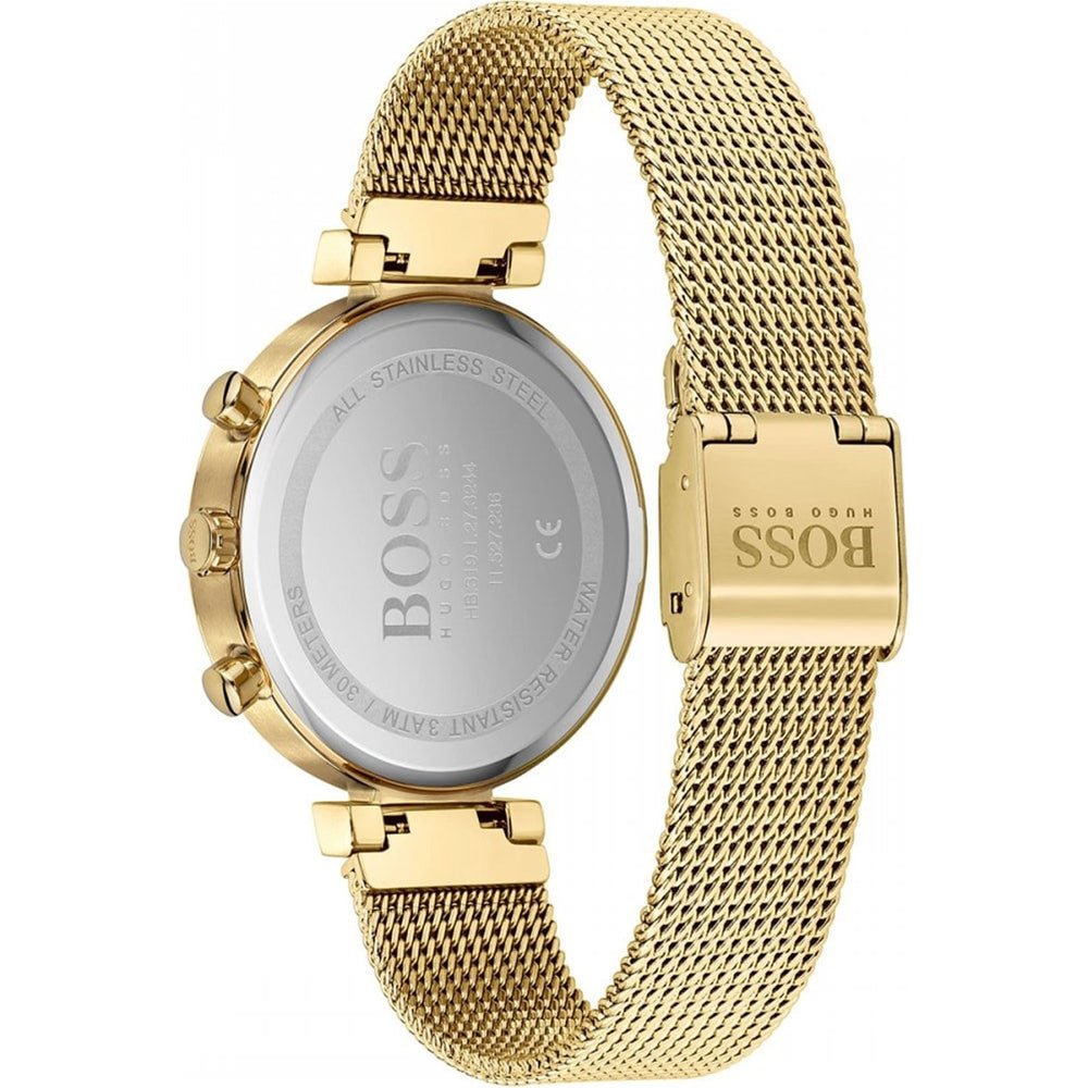  Shop Authentic Hugo Boss Flawless White Dial Gold Mesh Bracelet Watch for Women - 1502552 - Luxxuri