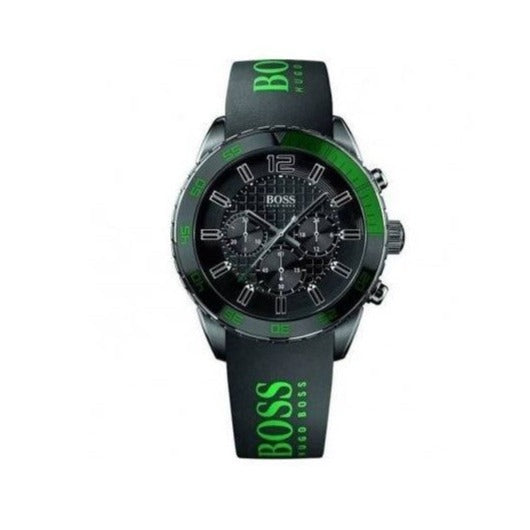  Shop Authentic Hugo Boss Aeroliner Chronograph Black Dial Green Rubber Strap Watch For Men - HB1512847 - Luxxuri