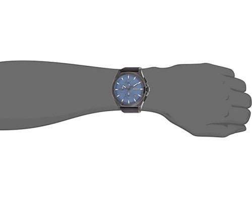  Shop Authentic Hugo Boss Grandmaster Blue Dial Black Leather Strap Watch for Men - 1513883 - Luxxuri