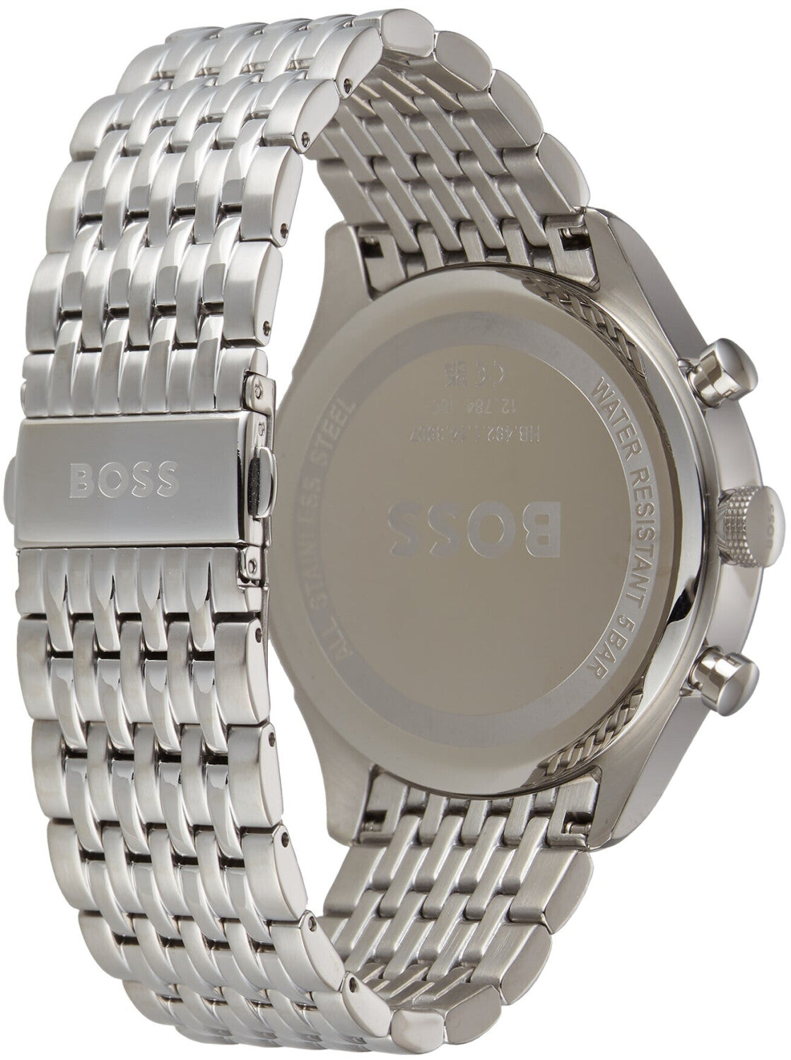  Shop Authentic Hugo Boss Gregor Chronograph Black Dial Silver Steel Strap Watch For Men - 1514082 - Luxxuri