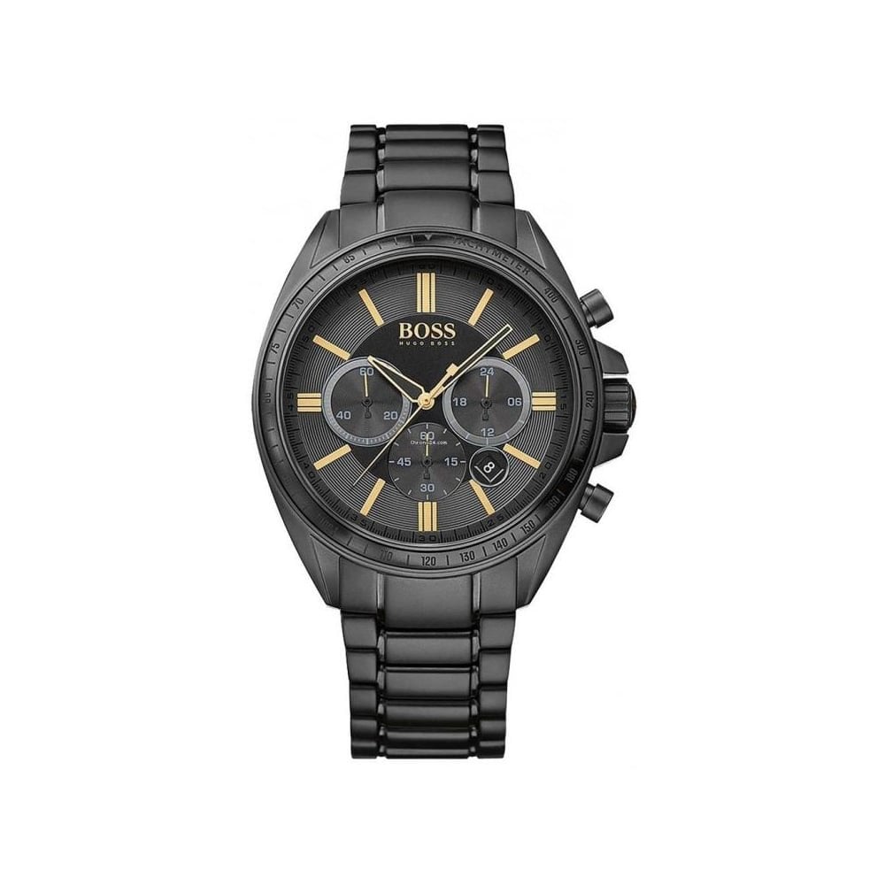  Shop Authentic Hugo Boss Driver Black Dial Black Steel Strap Watch for Men - 1513277 - Luxxuri
