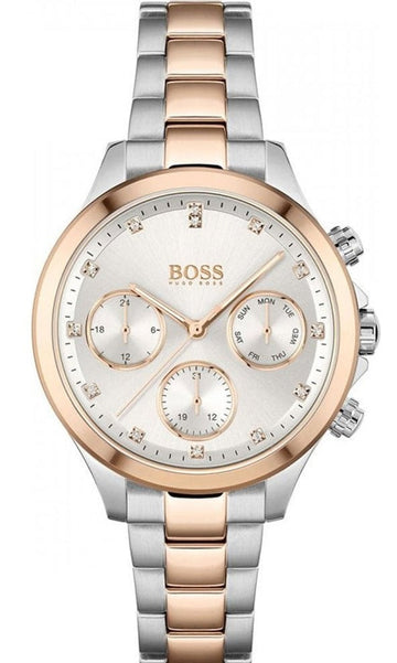  Shop Authentic Hugo Boss Hera White Dial Two Tone Steel Strap Watch for Women - 1502564 - Luxxuri