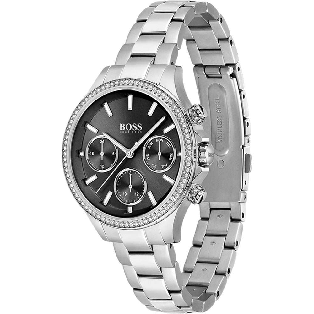  Shop Authentic Hugo Boss Hera Black Dial Silver Steel Strap Watch for Women - 1502593 - Luxxuri