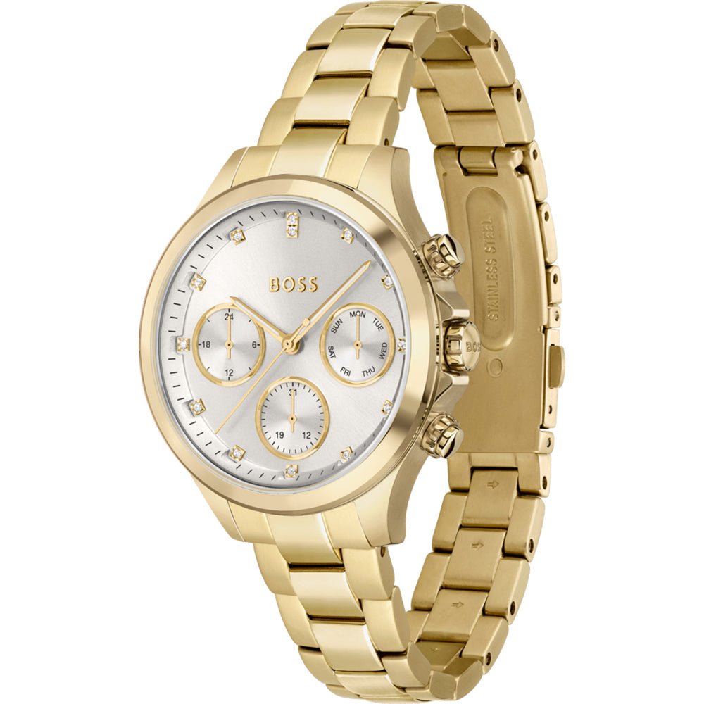  Shop Authentic Hugo Boss Hera White Dial Gold Steel Strap Watch for Women - 1502628 - Luxxuri