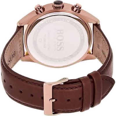  Shop Authentic Hugo Boss Grand Prix Blue Dial Brown Leather Strap Watch for Men - 1513604 - Luxxuri