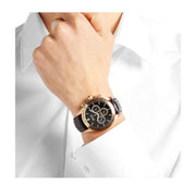  Shop Authentic Hugo Boss Ikon Black Dial Black Leather Strap Watch for Men - 1513179 - Luxxuri