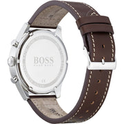  Shop Authentic Hugo Boss Pioneer Chronograph Blue Dial Brown Leather Strap Watch For Men - 1513709 - Luxxuri