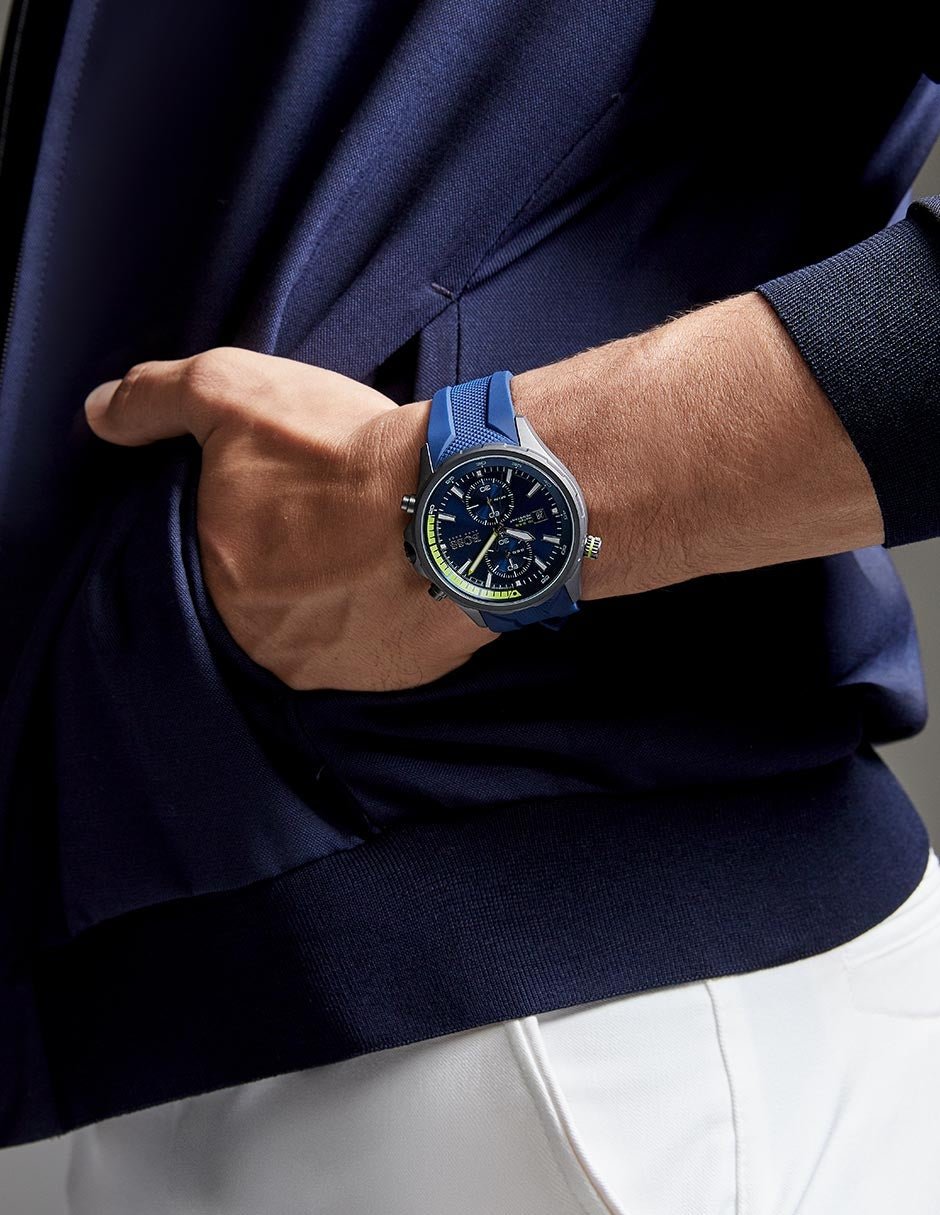  Shop Authentic Hugo Boss Globetrotter Blue Dial Blue Silicone Strap Watch for Men - 1513821 - Luxxuri