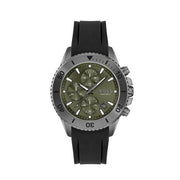  Shop Authentic Hugo Boss Admiral Green Dial Black Silicon Rubber Strap Watch for Men - 1513967 - Luxxuri
