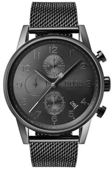  Shop Authentic Hugo Boss Navigator Grey Dial Grey Mesh Bracelet Watch for Men - 1513674 - Luxxuri