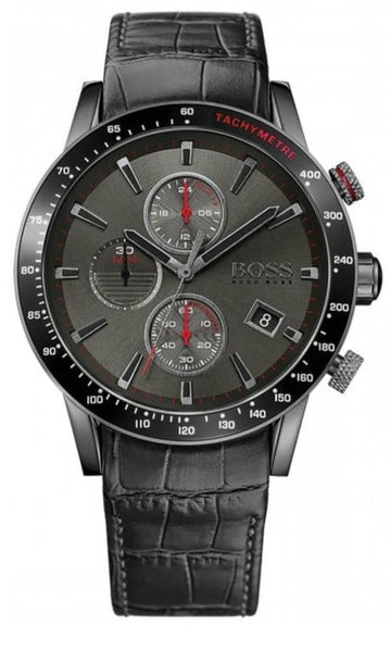  Shop Authentic Hugo Boss Rafale Chronograph Grey Dial Black Leather Strap Watch For Men - HB1513445 - Luxxuri